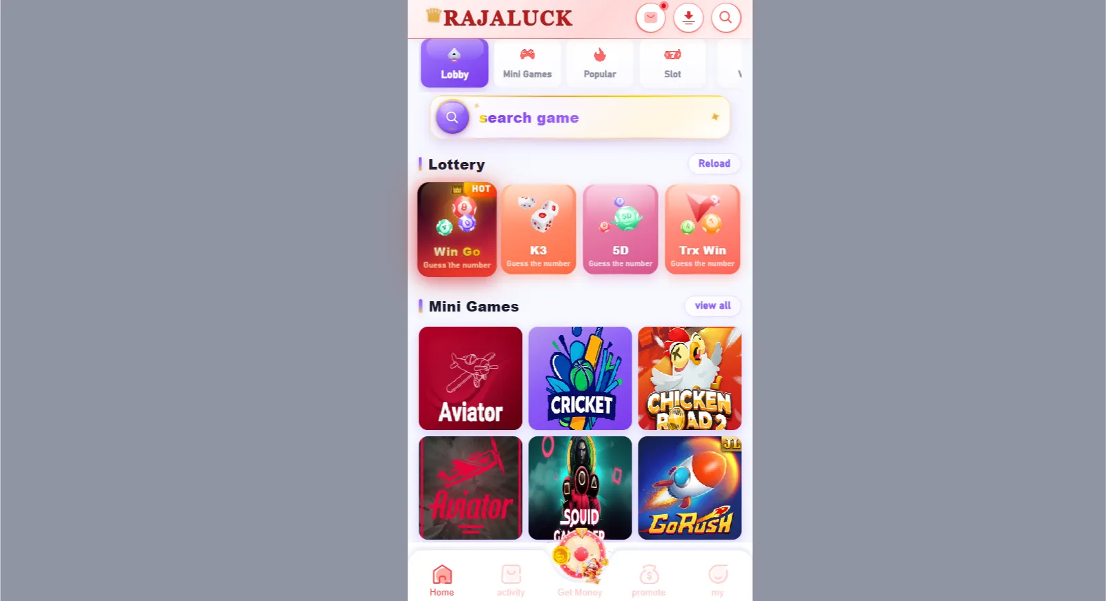 Slots and Live Casino Access – Raja Luck app